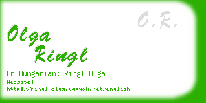 olga ringl business card